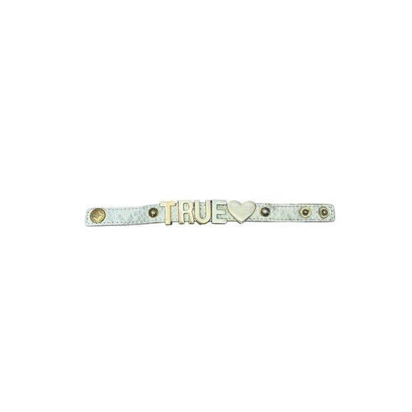 BCBGeneration Snap Bracelet Snake Gold Letter True Love - Picture 1 of 5